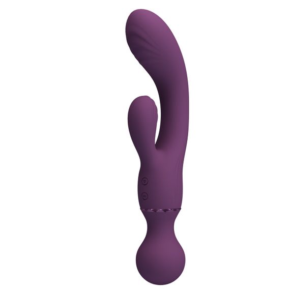 Вибратор-кролик PRETTY LOVE All Rounder Dual-Action, силикон, фиолетовый, двойная стимуляция Sex Aura | Зображення 2