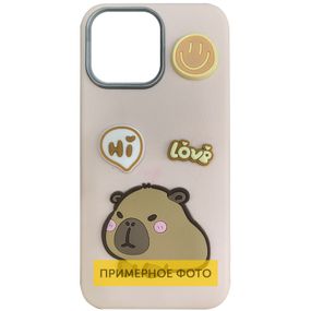 Чехол TPU Leather Toys для Xiaomi Redmi Note 14 Pro 5G Capybara / Pink