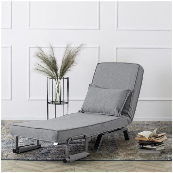 Розкладне крісло, розкладачка MEBEL ELITE BART, сірий (KR -80) (Сірий) (крісло-80/80/68; ліжко-190/80) | Зображення 7