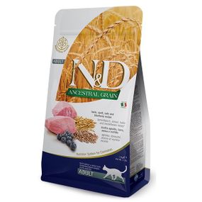 Сухий корм з ягнятиною для котів Farmina N&D Lamb & Blueberry Adult, 1.5 кг
