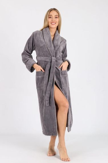 Жіночий халат Nusa 6895, сірий XL | Зображення 2