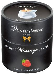 Масажна свічка - Plaisir Secrets Massage Candle Strawberry, 80 мл