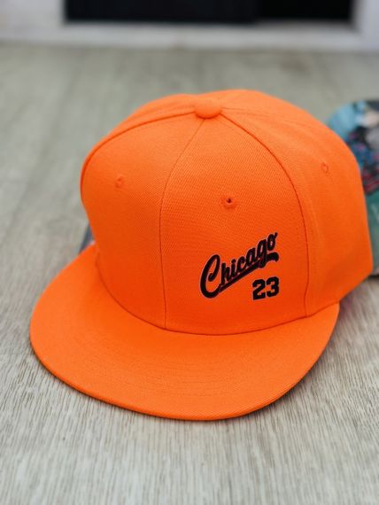Кепка снепбек (Snapback) Чикаго (Chiсago 23) Оранжевый 56-61р  (9106)