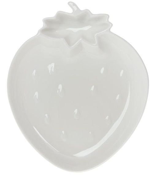 Набір 2 блюда "Полуниця" 20.1х16.7х2.6см порцеляна, білий