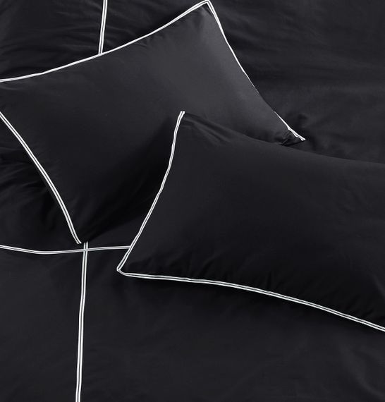 Постельное белье Turkiz Ranforse Prima 200 х 220 см Carven  Black | Зображення 1