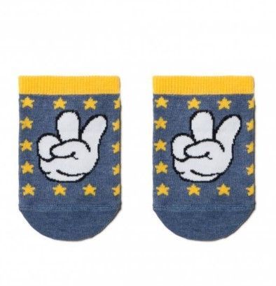 Шкарпетки Active 17С-87СП-330 ультракороткі CONTE KIDS, з малюнком р16, Джинсовий