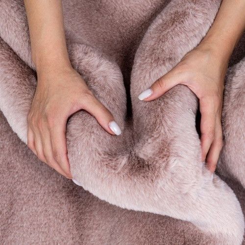 Килимок для підлоги з еко-хутра ТМ Dariana Tweed 75*150 см рожевий | Зображення 2