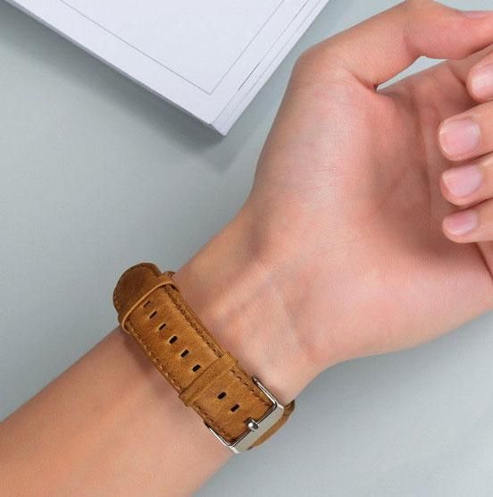 Шкіряний ремінець для годинника Huawei Watch 2 - Light Brown | Зображення 2