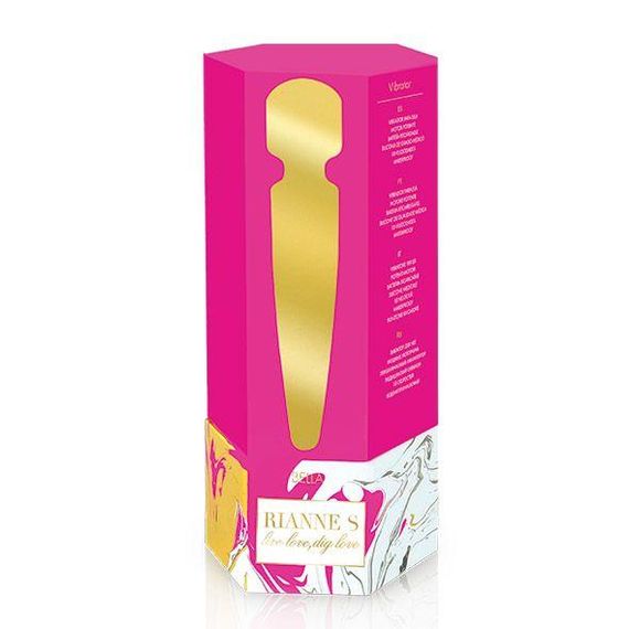 Вібромасажер Rianne S: Bella Mini Wand Rose, 10 режимів роботи, медичний силікон, подарункове пакова | Зображення 1