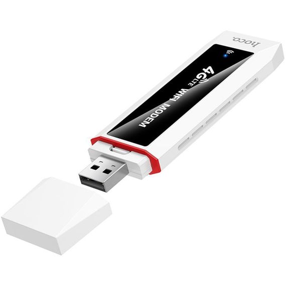 Портативный модем WiFi роутер Hoco HI43 150Mbps (SIM) 2100 mAh White | Зображення 5