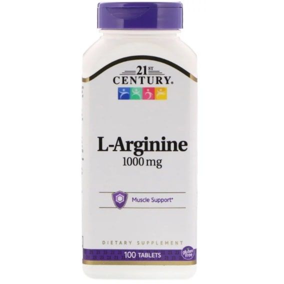 Аргінін 21st Century Health Care L-Arginine Maximum Strength 1000 mg 100 Tabs CEN-27086