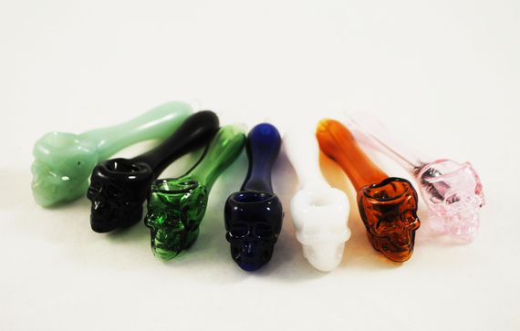 Стеклянная трубка Skull Pipe Синий | Зображення 1