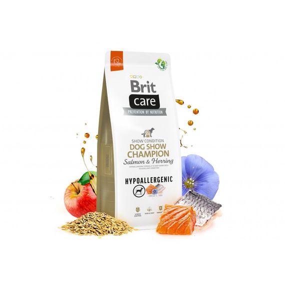 Корм сухий Brit Care Dog Hypoallergenic Dog Show Champion для виставкових собак з лососем і оселедцем 3 кг | Зображення 6