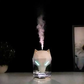 Белый Увлажнитель воздуха портативный  WOLF Air Humidifier, аромадиффузор электрический с резервуаром для эфирного масла, ультразвуковой, 650 мл