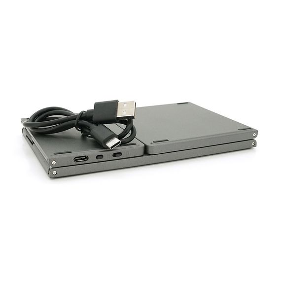 Клавіатура бездротова B033, розкладна, 64 клавіші, Touchpad, (Eng/Pyc), 2.4G, Gray, 300x98mm, Box | Зображення 2