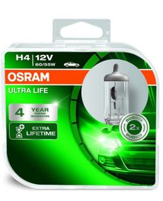 64193ULT-HCB-DUO OSRAM Лампа H4 12V 60/55W P43T ULTRA LIFE