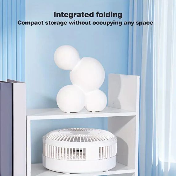 Портативный вентилятор с USB-зарядкой, складной, с  регулируемой высотой, аккумуляторный | Зображення 1
