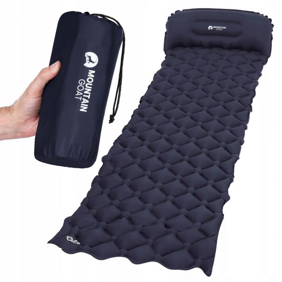 Надувний килимок (каремат) Mountain Goat 190 x 58 x 5 см MG0012 Navy Blue (P-5905973400893)