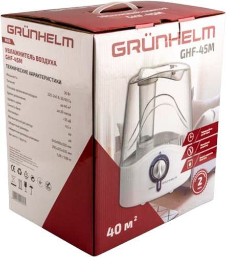 Ультразвуковий зволожувач повітря Grunhelm GHF-45M прилад для зволоження в квартиру офіс Білий | Зображення 8