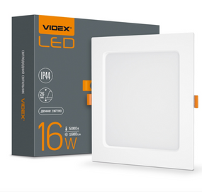 LED Панель врізна квадратна 16W 5000К VL-DLBS-165 Videx