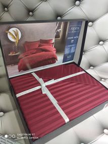 Постільна білизна Fiesta line bordo Сатин-страйп Бавовна Євро розмір (4 наволочки)