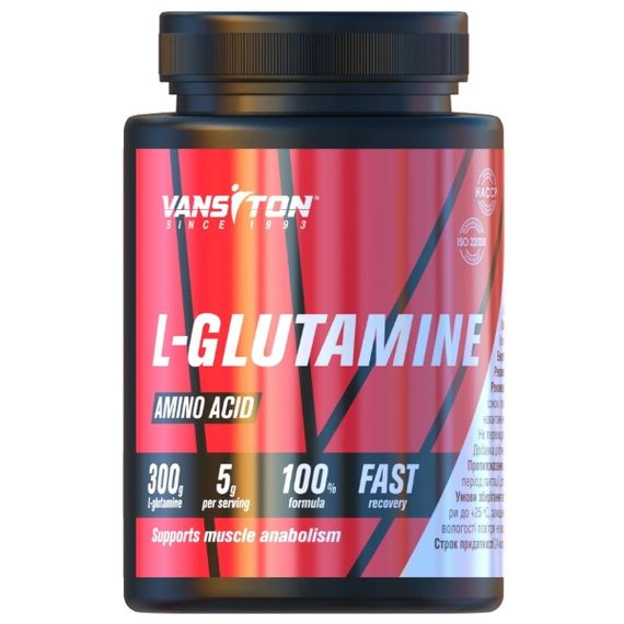 Глютамін для спорту Vansiton L-Glutamine 300 g /60 servings/