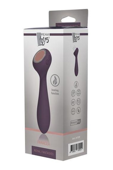 Вібромасажер двосторонній з функцією нагріву Dream toys Royal Fantasies Panacea фіолетовий Sex Aura | Зображення 3