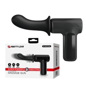 Вибромассажер пистолет Dj Doctor Massage Gun черный, 12.1 х 3.8 см sexstyle