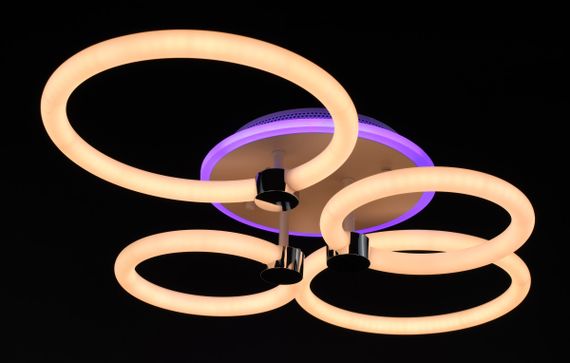 Люстра світлодіодна стельова LED світильник для квартири на стелю лед з пультом 26950 Білий 12х43х65 см. | Зображення 9