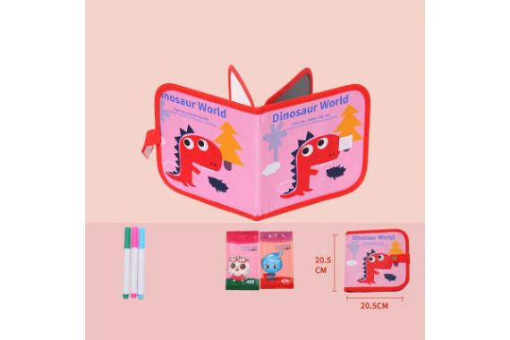 Багаторазовий альбом для малювання із фломастерами Dinosaur World