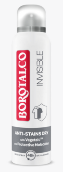 BOROTALCO Invisible Anti-Stains Dry 48 годин, 150 мл