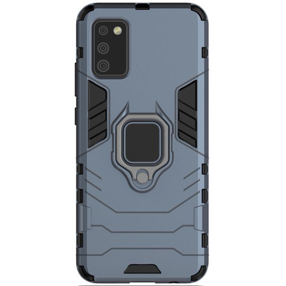 Ударопрочный чехол Transformer Ring for Magnet для Samsung Galaxy A02s Grey | Зображення 3