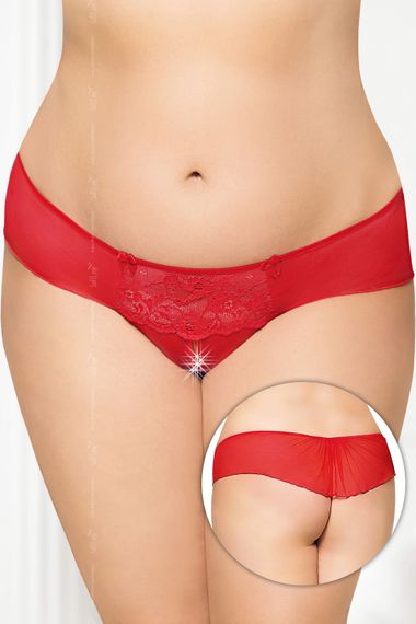 Стринги с разрезом Softline G-String 2433 Красные 3XL