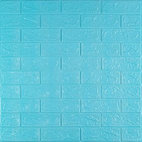 3D панель самоклеюча цегла Бірюза 700х770х3мм (002-3) SW-00000573
