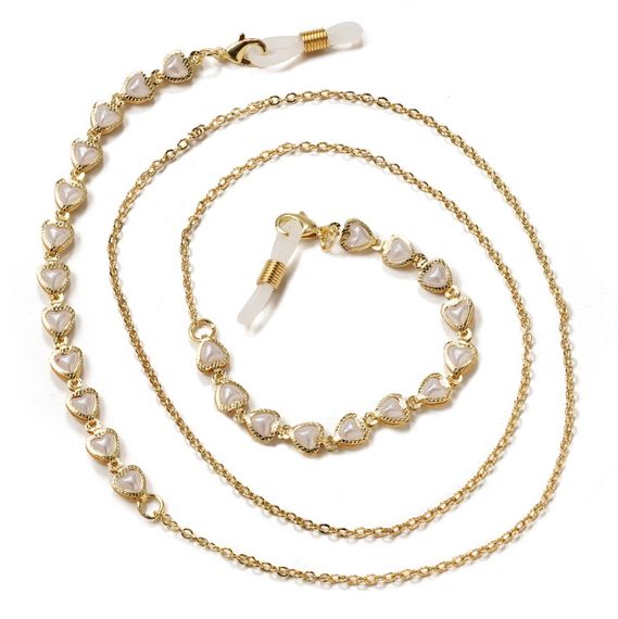 Ланцюжок для окулярів White stones 2 10274 75 см | Зображення 1