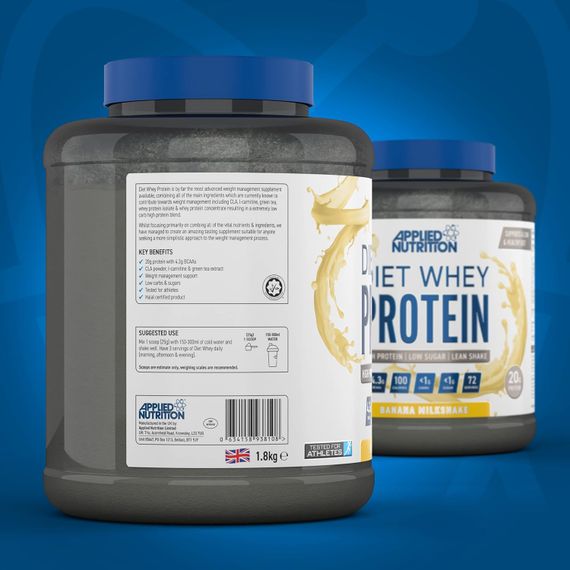 Протеин Applied Nutrition Diet Whey High Protein Powder (1.8kg - 72 Servings) (Banana Milkshake) | Зображення 1