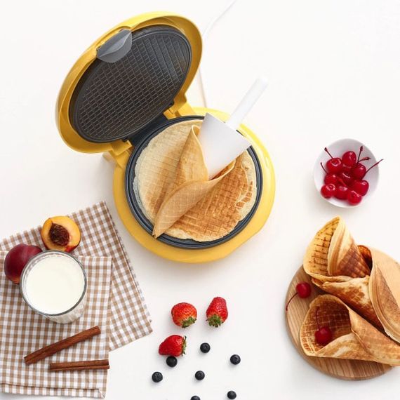 Вафельниця кругла Magio MG-397 1 секція 750 Вт, Електровафельниця для тонких вафель, електрична | Зображення 3