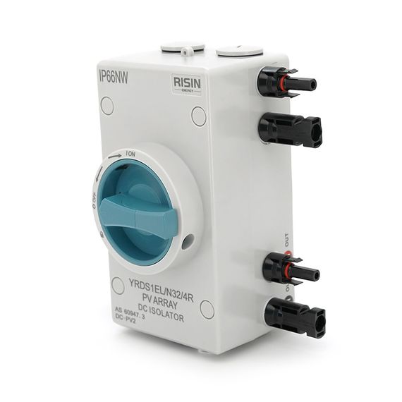 Ручний вимикач Risin, 1000V, 32A, 2St, IP66, вхід ліво-право, Grey | Зображення 1