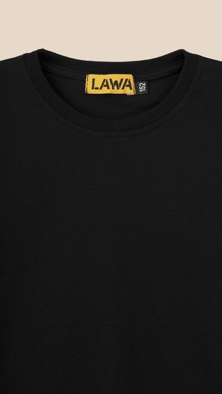 Футболка однотонна для дівчинки LAWA GBC02311 146 см Чорний shop (2000999186820) | Зображення 1