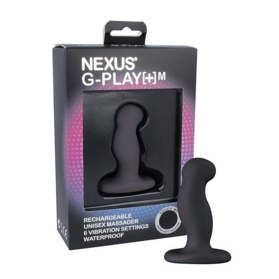 Вібромасажер простати Nexus G-Play Plus M Black, макс. діаметр 3 см, перезаряджуваний Sex Aura | Зображення 1