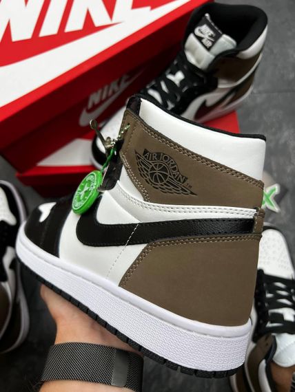 Чоловічі кросівки N-ike Air Jordan  High Black White Khaki 43 - 27,5 см | Зображення 4