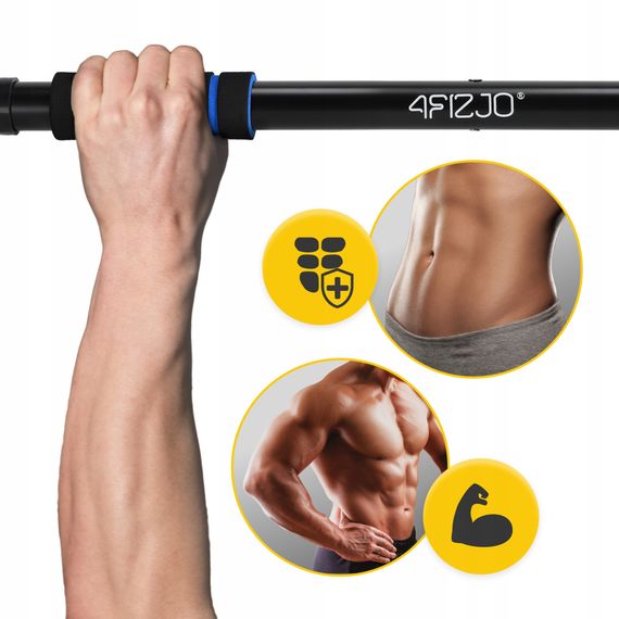 Турнік розсувний 4FIZJO Basic 61.5-100 см Black/Blue (P-5905973402705) | Зображення 2