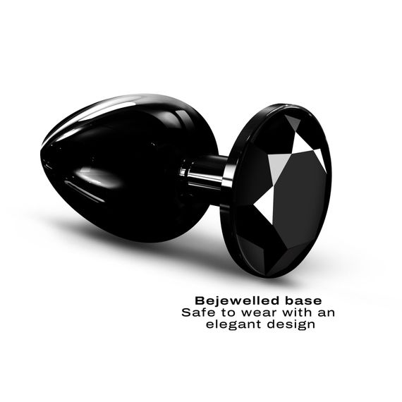 Металева анальна пробка з кристалом Dorcel Diamond Plug Black L | Зображення 1
