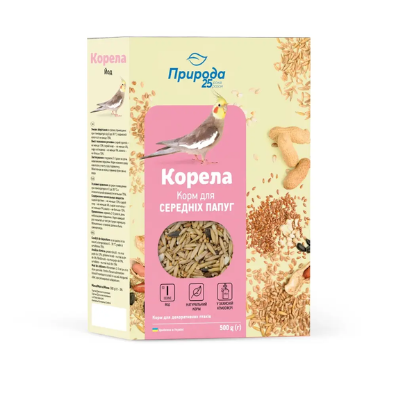 Корм для попугаев Природа Корелла + Йод 500 г