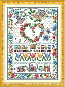 Набір для вишивання за нанесеною на канву схемою  "Love".AIDA 14CT printed, 28*36 см