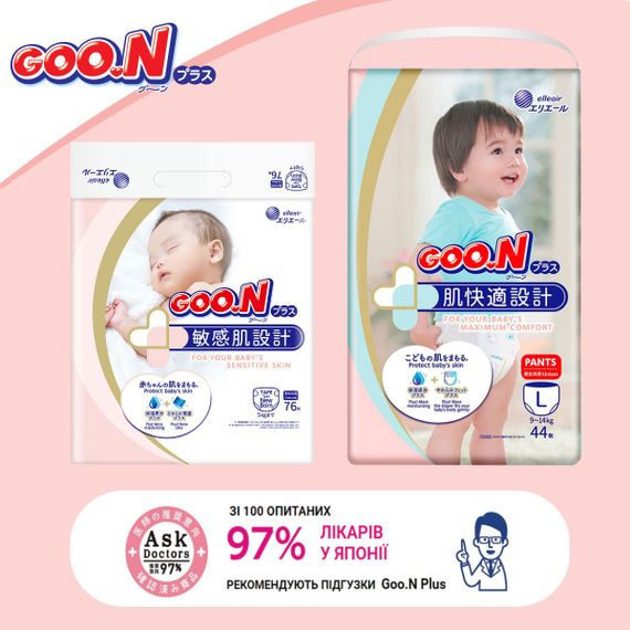 Трусики-підгузки Goo.N Plus для дітей (розмір 5(XL), 12-20 кг, 76шт) | Зображення 3