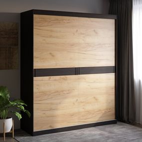 Шафа-купе Еверест Соната 1800 дводверна 180х60х217 венге темний/дуб крафт золотий (EVR-2399)