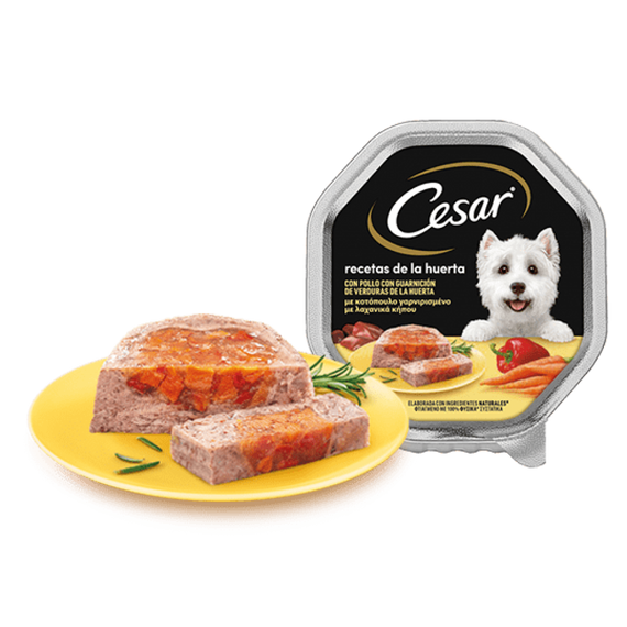 Консервы для собак CESAR Паштет "Садовые Рецепты" курица, морковь и прованские травы 150г
