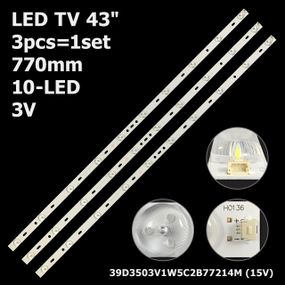 LED підсвітка TV 43" 770mm 10-led 39D3503V1W5C2B77214M MG-39D300601W77217M310 HT-42T 3шт.