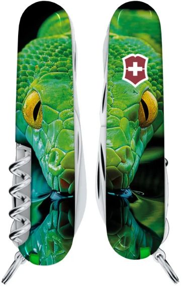 Ніж Victorinox Swiss Army Huntsman Zodiac. Зелена дерев’яна змія | Зображення 1
